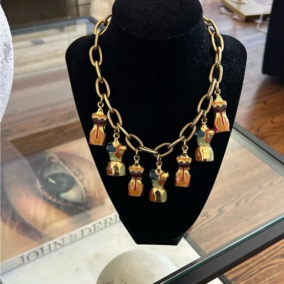 Rare Vintage Jean Paul Gaultier Statement “Corsets” Charm Necklace - Picture 2 of 12